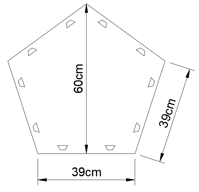 Pentagon Panels (3 Pack) | Geodesic Dome Building Components | Australian Made