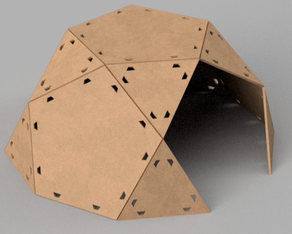 Mini Pod Geometric Building Kit - STEM Educational Toy (2V 1/2 Geodesic)