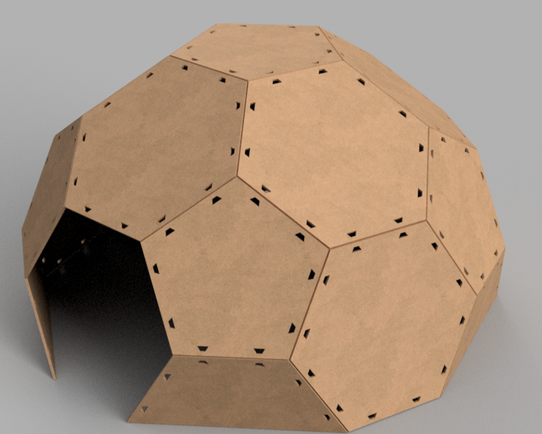 Big Pod (Half Truncated Icosahedron) - Large Australian Made Cubby | 2m Family Play Space