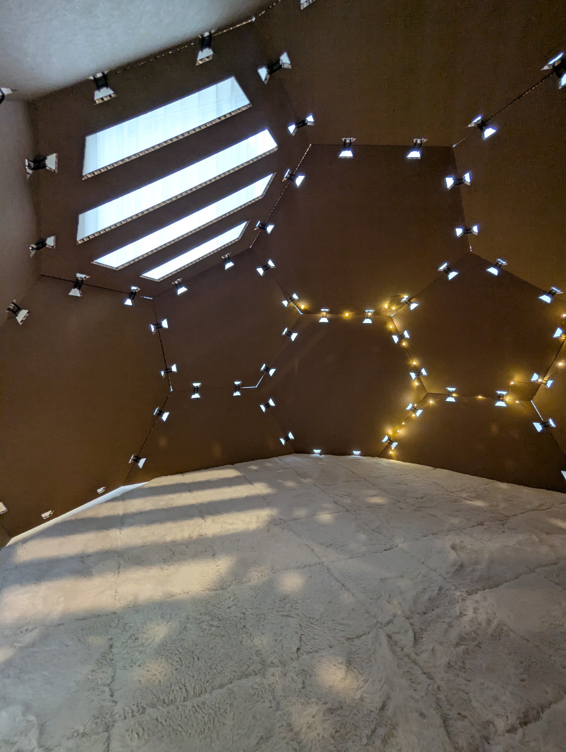 Multiple children playing inside Big Pod family cubby showing spacious 2 meter interior